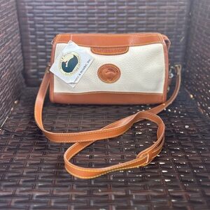 Dooney & Bourke Tan and Cream Crossbody Bag